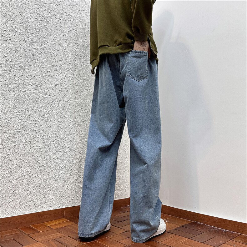 k1036-p48-控68M-5xl港风高阶黄泥黑暗宽松大码牛仔裤,男装牛仔裤,星座116