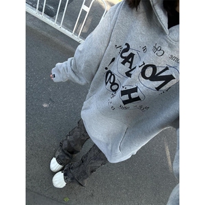 【有货】cleanfit褶皱烟灰色牛仔裤美式vibe裤子高街KZA51LL-P60图片