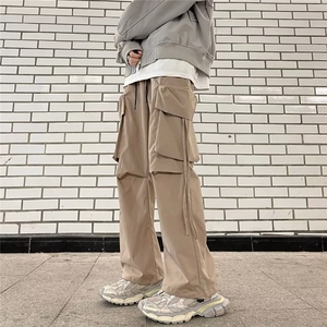 百搭工装裤高街宽松阔腿裤男女生情侣休闲裤时尚长裤子X19-2/P40图片