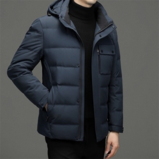 CSYR97689钱塘2020-2冬季厚款商务休闲有帽中年男士羽绒服P240，男装羽绒服，钱塘207-2