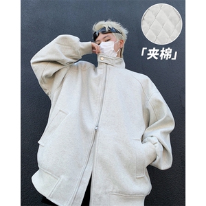 2025冬美式街头立领夹棉加厚外套休闲保暖毛呢夹克 A025-Y92-P88图片