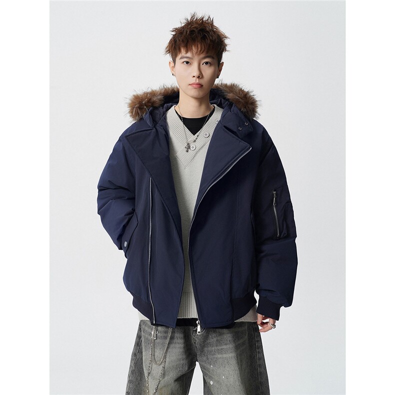 有90绒报告可拆卸毛领羽绒服派克服标90绒78197P268控428，男装羽绒服，星座227-7