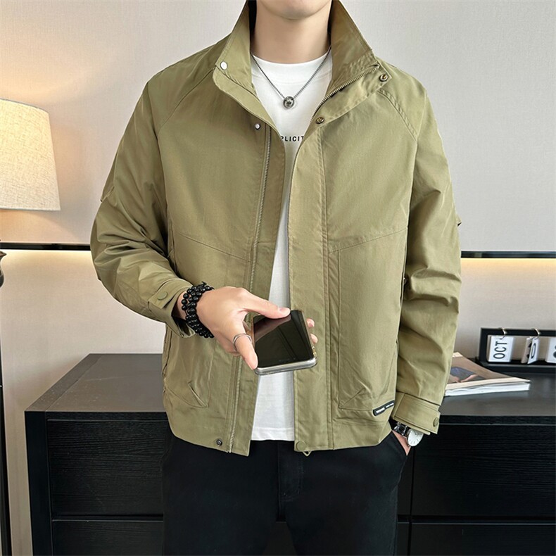 2026店主风春季立领简约休闲棒球服夹克外套男7719-P55，男装夹克，电商A413