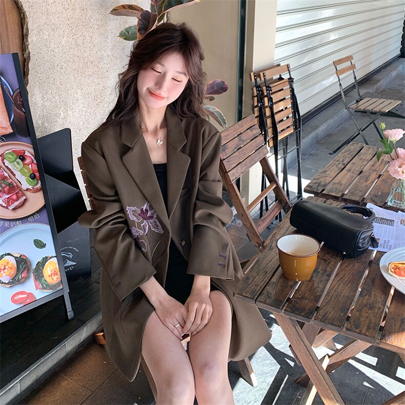 【现货】刺绣西装外套2501-P150-K218,女装西装,2C031