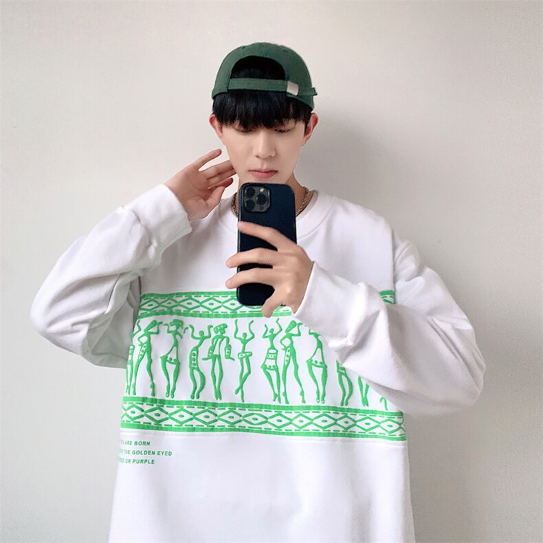 秋季新款男白墙港风百搭卫衣W101-P30控60,男装卫衣,星座717