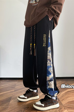 XZ616早秋季新款风刺绣拼接休闲裤TY922M-5XL特P30控58，男装休闲裤，星座512A（原616）