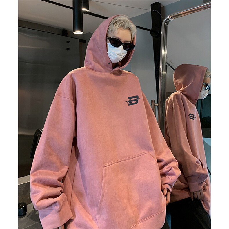 抖音得物供货提供视频秋冬重磅美式麂皮绒连帽卫衣JLM17,男装卫衣,电商A486