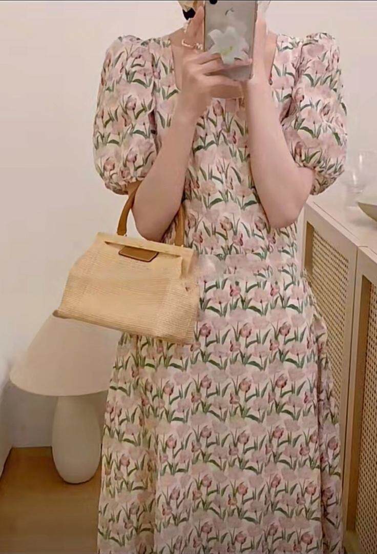 郁金香连衣裙超美，女装连衣裙，欧妮卡蒂蔓