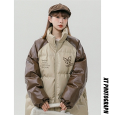 中性风新款冬季时尚百搭PU皮加厚棉服外套MY65203P125控168，男装棉衣，电商A268