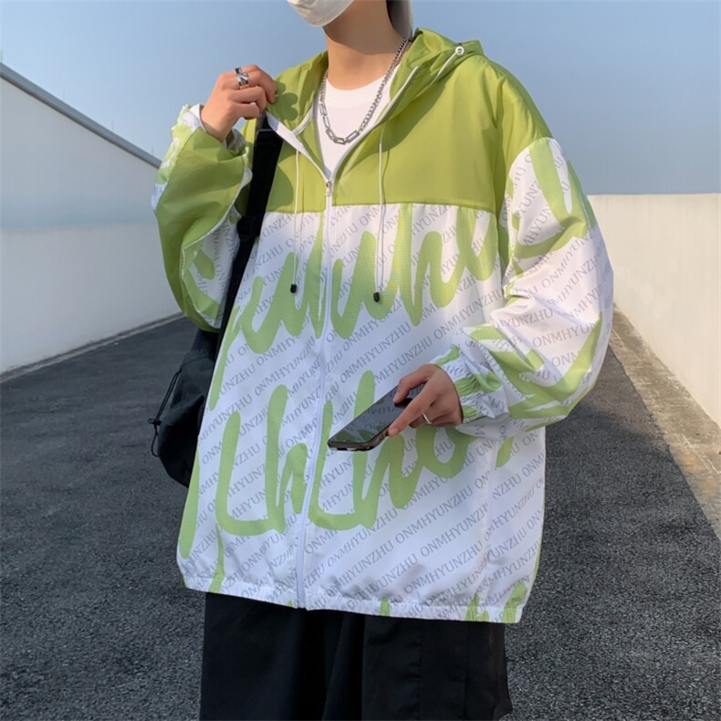 夏季男女防晒衣薄款潮流拼接速干帅气防紫外线外套A406F209P65,男装夹克,星座309（原A406）