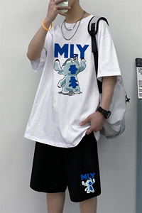 短袖t恤套装2023夏季新款潮流休闲衣服潮牌上衣A161-2-TZ06-P50图片