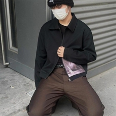 W9333-P63网图现货新款美式复古夹克设计感高级长袖上衣外套，男装夹克，星座1608-2