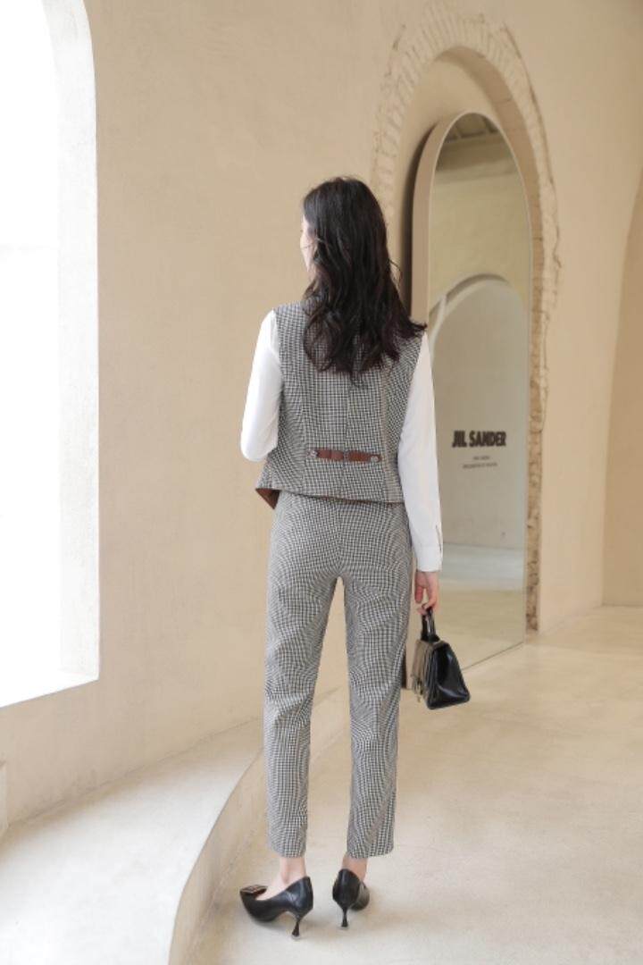 2021春装新款韩版修身三件套套装，女装职业装，贻思茗