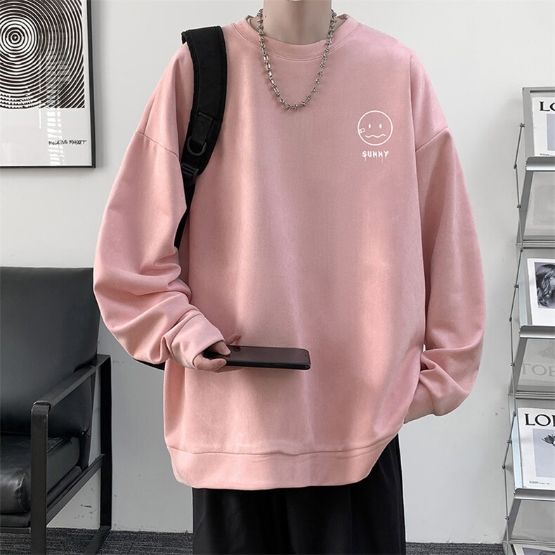 麂皮绒卫衣男大码重磅长袖t恤男JW81072-P35,男装卫衣,电商A040