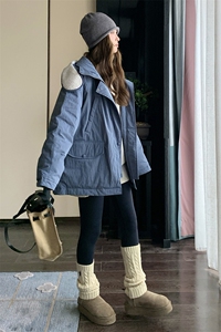 现货  90绒   蓝色工装设计感羽绒服 2C206-L106-P330-K478图片