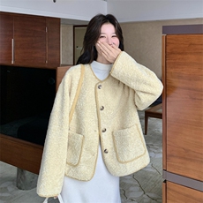 超好数据小个子时尚皮毛一体外套小香风2C259-9988-P195-K288，女装短外套，2C259