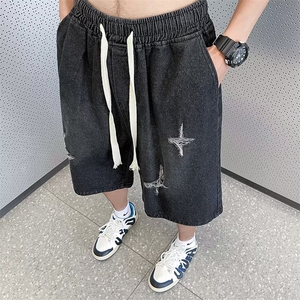青春流行ins男直筒水洗牛仔裤 P35图片