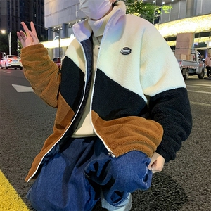 数据新款冬季加绒加厚棉服羊羔绒开衫百搭青少年外套男MY105P95图片