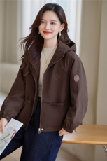 现货!2025年冬季时尚休闲连帽刺绣加绒加厚女外套，女装棉衣/棉服，依恋蒂丝