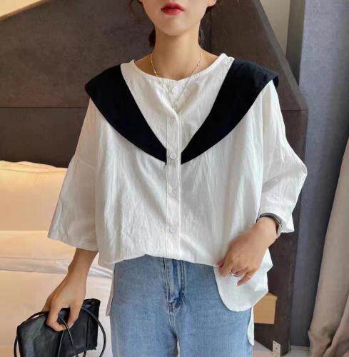 韩版新款披肩棉布小衫，女装，韩衣丑丑 HANYI·COCO