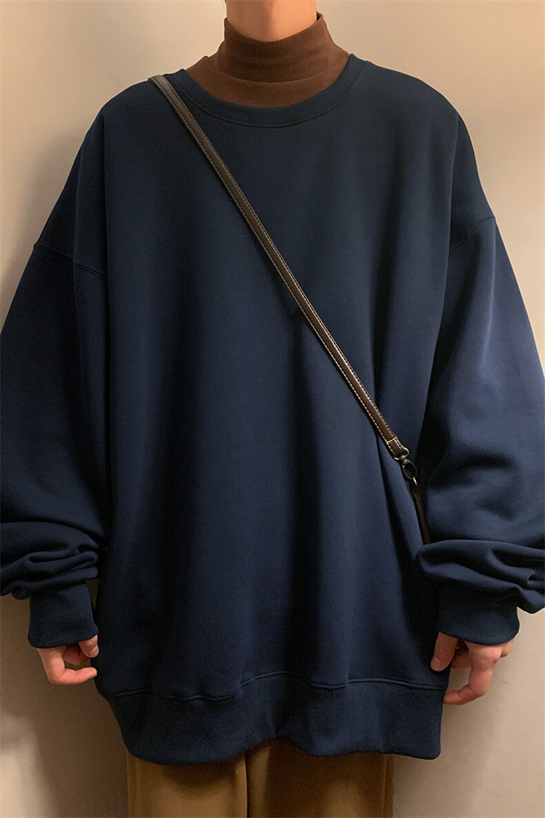 美式复古宽松上衣男士休闲320克重磅打底衫华棉卫衣W402-特P22,男装T恤,电商A001-1