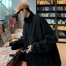 春季潮牌ins复古休闲工装外套男宽松情侣夹克衫上衣JK09206-P58，男装夹克，星座308B-1