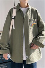 春季长袖衬衫男宽松港风衬衣男外套男CSCS264-P35,男装衬衫,电商B371