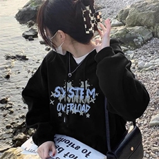 华棉银狐绒连帽卫衣美式宽松休闲帽衫WY36798，男装卫衣，星座208-5