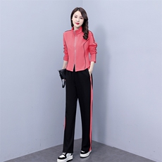 休闲运动服套装女2025春秋新款韩版时尚洋气开衫显瘦卫衣两件套潮，女装套装/套裙，凝聚力
