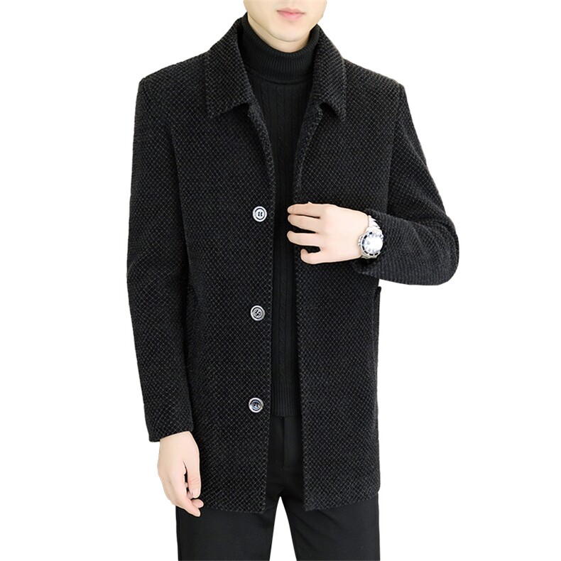 鹅绒内胆高品质毛呢大衣中长款加厚羽绒服外套上衣男D228P220,男装羽绒服,电商B226