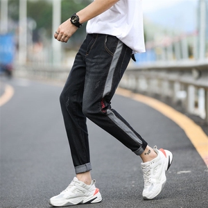 春季新款牛仔裤男士百搭休闲九分潮流修身小脚韩版长裤6931图片