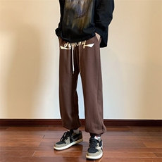 秋冬加绒加厚数据款束脚卫裤50棉50聚酯纤维XZ604-KP80JR-P65控78，男装休闲裤，星座604