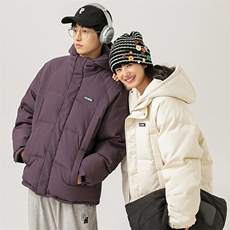 2026冬季新款男日系潮牌纯色连帽白鸭绒羽绒服加厚外套YR28-F235，男装羽绒服，电商A101（原外27）