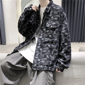 2023春季新款男士牛仔夹克宽松潮流休闲上衣外套A158-JK205-P85图片