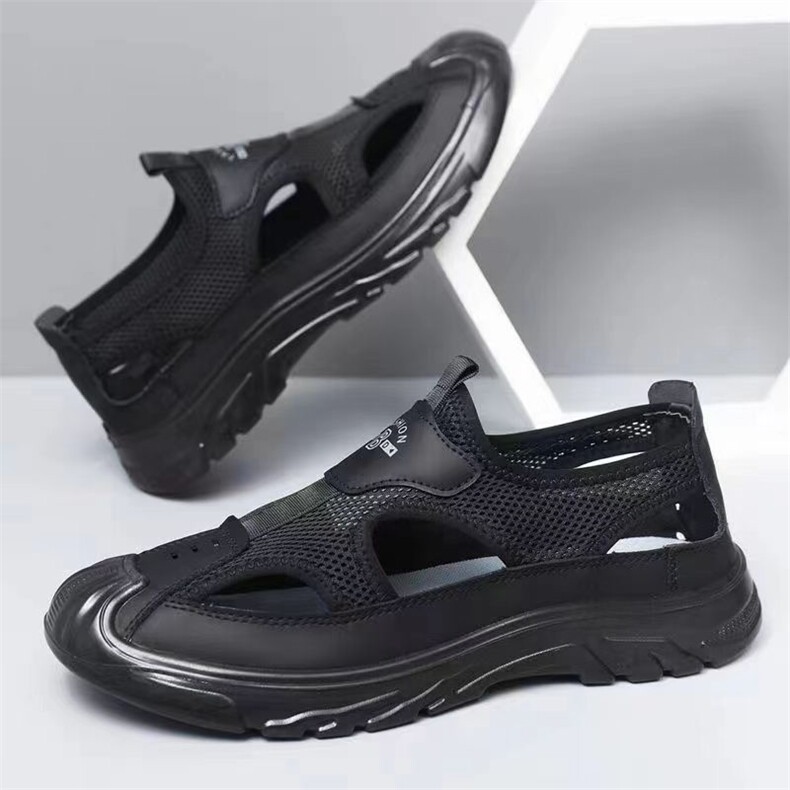 X4132-P135凉鞋男夏季网面鞋透气新款户外沙滩鞋男士包头洞洞鞋，男鞋凉鞋，星座1407-3