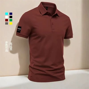 夏季短袖polo衫男款痞帅高级感休闲商务男士修身新款高品质POLO衫图片