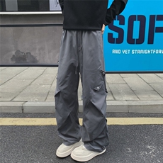 港风秋款男女工装裤褶皱宽松冲锋休闲长裤h067P45，男装工装外套，星座1013-1