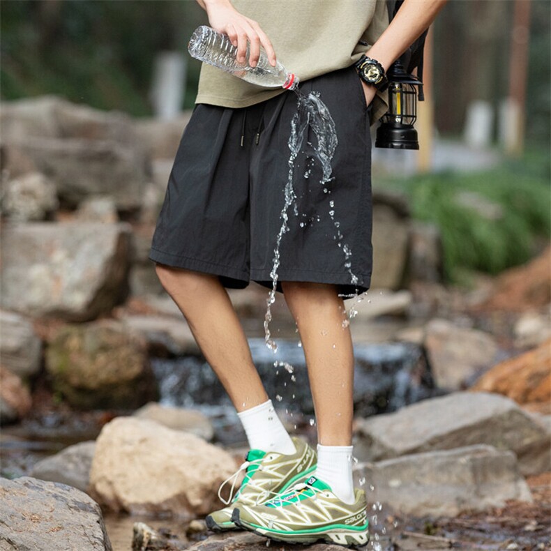 2025夏季新款男士户外运动休闲中裤薄款透气宽松五分裤多袋裤p33，男装牛仔裤，星座1113