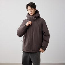 羽绒服男士秋冬季2025新款连帽加厚保暖冬装外套男上衣W5923，男装羽绒服，电商D215