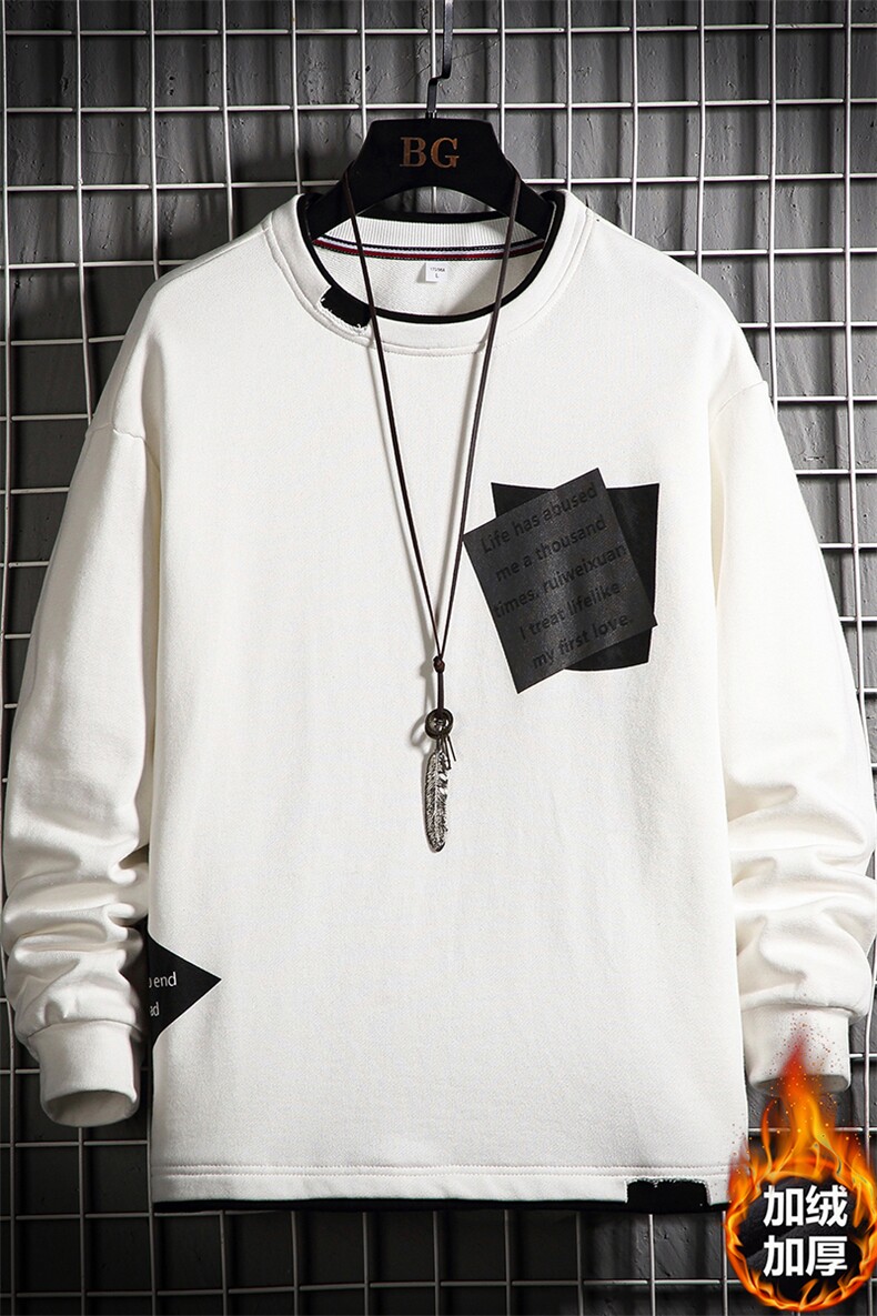 货足支持各种活动7XL-M加绒卫衣男2023冬季新款加肥加大码控价78，男装卫衣，钱塘717(原712)