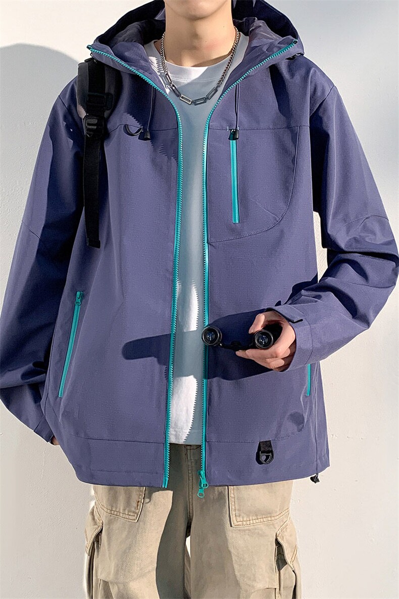 新款男女高品质户外登山服青少年学生冲锋衣夹克外套JK6633-P79,男装夹克,电商B306