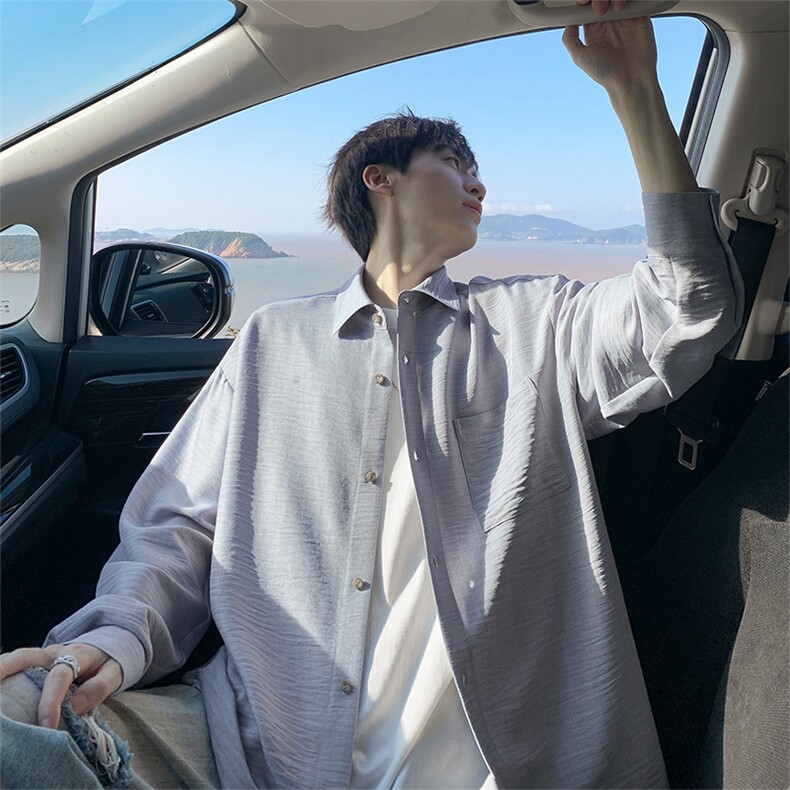 2026秋季新款长袖衬衣5Q4058-TP2548休闲免烫纹理感通勤，男装衬衫，电商A102