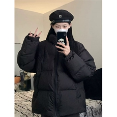 潮牌立领面包服宽松冬季外套男女美式休闲情侣棉衣，男装棉衣，星座506A