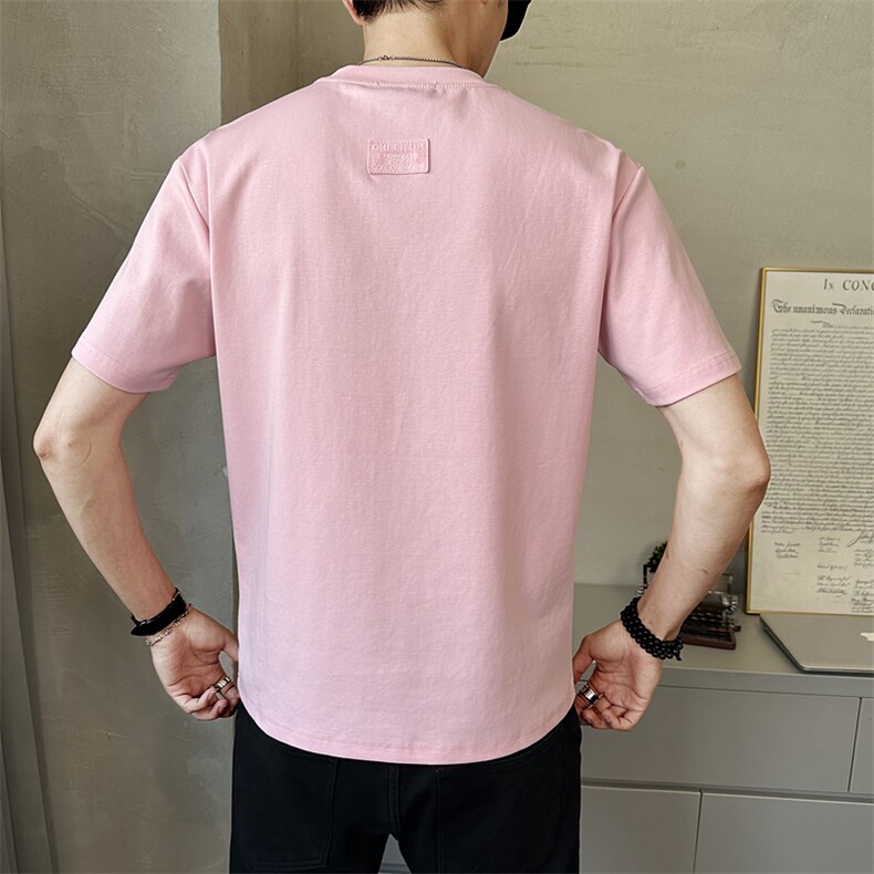 夏季新款男士短袖T恤圆领休闲百搭上衣打底衫T89067-P48,男装T恤,电商A237