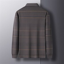 G2607男式2023年秋季新款T恤衫男长袖翻领青年休闲体恤P56，男装T恤，电商B360