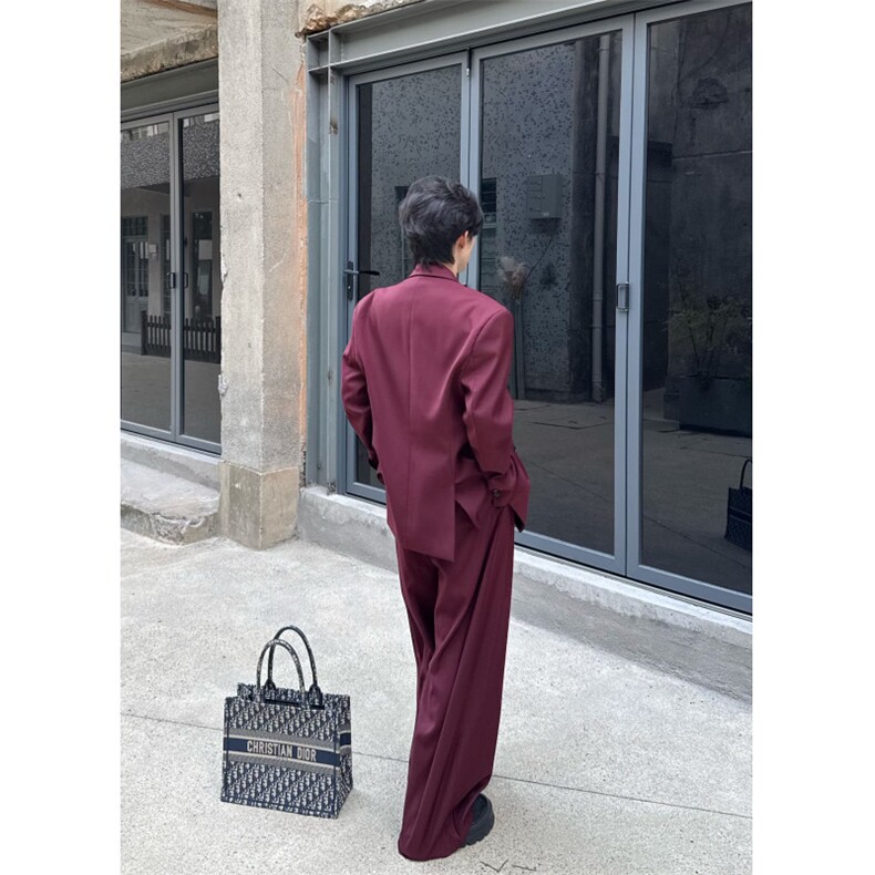C316XZ9960P108K9961P68TZ9962P176秋冬新款酒红色西服套装,男装西服,电商C316