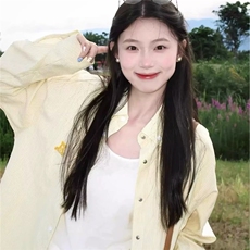 复古港风条纹衬衫女春秋新款蓝色衬衣韩版ins宽松休闲开衫外套潮，男装衬衫，星座1210-1