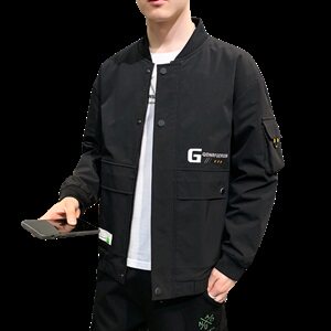 数据好高品质秋装青春版男装棒球领休闲夹克时尚男外套B302图片