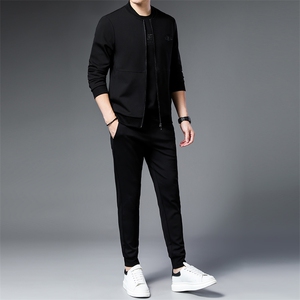 SA9137-3钱塘2020-2中青年男士冬季新款百搭简约卫衣套装P240图片