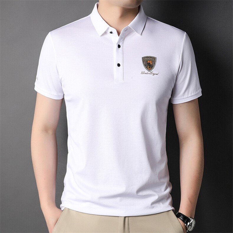夏季新款男士翻领短袖t恤中年有领男装上衣服休闲POLO衫,男装T恤,电商B212（原钱塘6029）